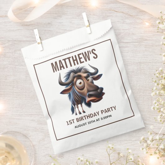 Cute Crazy Cheetah Farm Theme 1st Birthday Bedankzakje (Geknipt)