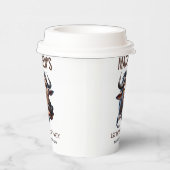 Cute Crazy Cheetah Farm Theme 1st Birthday Papieren Bekers (Rechts)