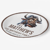 Cute Crazy Cheetah Farm Theme 1st Birthday Papieren Bordje (Gekanteld)