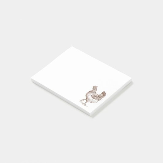 Cute Crazy Chicken Lady Boerderij Farmer Rooster Post-it® Notes (Schuin)