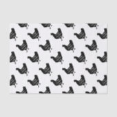 Cute Crazy Chicken Lady Chicken Silhouette Tissuepapier (Voorkant)