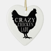 Cute Crazy Chicken Lady Keramisch Ornament (Rechts)