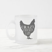 Cute Crazy Chicken Lady Matglas Koffiemok (Links)