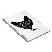 Cute Crazy Chicken Lady Notitieboek (Rechterzijde)