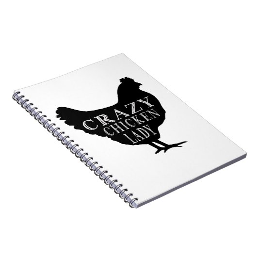 Cute Crazy Chicken Lady Notitieboek (Rechterzijde)
