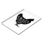 Cute Crazy Chicken Lady Notitieboek (Linkerzijde)