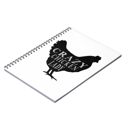 Cute Crazy Chicken Lady Notitieboek (Linkerzijde)