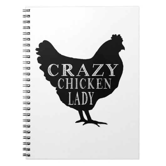 Cute Crazy Chicken Lady Notitieboek (Voorkant)