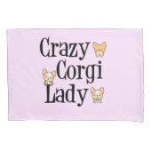 Cute Crazy Corgi Lady Pink Kussensloop (Voorkant)