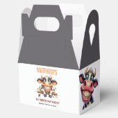 Cute Crazy Cow Farm Theme 1st Birthday Bedankdoosjes (Geopend)