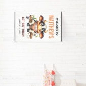Cute Crazy Cow Farm Theme 1st Birthday Spandoek (Insitu)