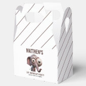 Cute Crazy elephant Farm Theme 1st Birthday Bedankdoosjes (Geopend)