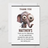 Cute Crazy elephant Farm Theme 1st Birthday Bedankkaart (Voorkant)