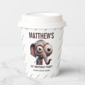 Cute Crazy elephant Farm Theme 1st Birthday Papieren Bekers (Voorkant)