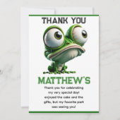 Cute Crazy Frog Farm Thema 1e Verjaardag Bedankkaart (Voorkant)