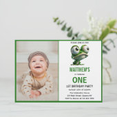 Cute Crazy Frog Farm Theme 1st Birthday Kaart (Staand voorkant)