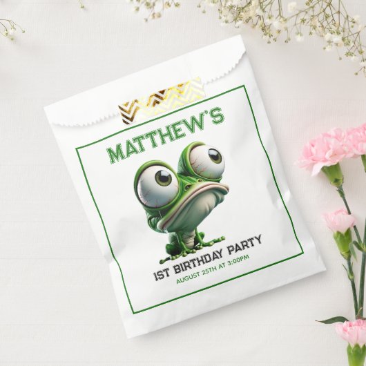 Cute Crazy Frog Farm Theme 1st Birthday Party Bedankzakje (Gezegeld)