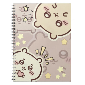 Cute Cream Bear Pattern Spiral Notebook - Minimali Notitieboek