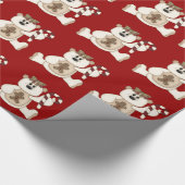 Cute Cream-Beer met snoepriet Cadeaupapier (Hoek)