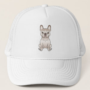 Cute Cream French Bulldog / Frenchie Dog Sitting Trucker Pet