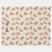 Cute Cream Gemberkoekjes   Fleece Deken (Voorkant (Horizontaal))