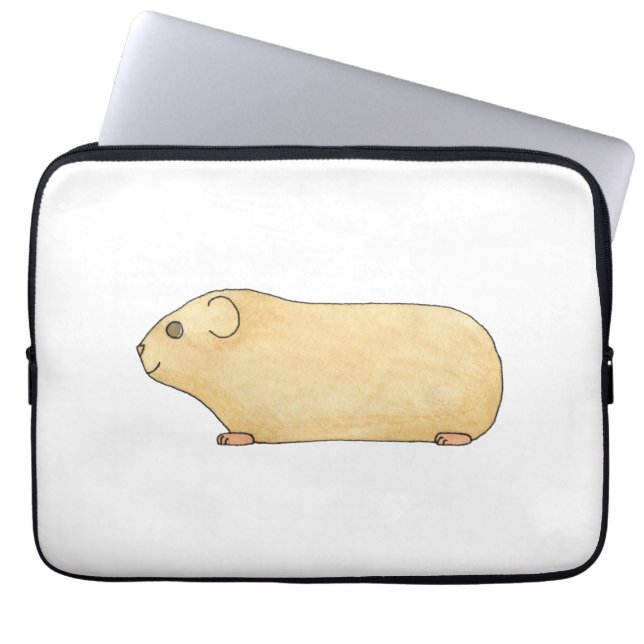 Cute Cream Guinee Pig. Laptop Sleeve (Voorkant)