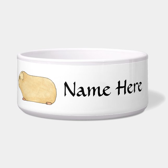 Cute Cream Guinee Pig. Voerbakje (Voorkant)