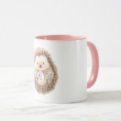 Cute Cream Hedgehog Mok (Voorkant rechts)