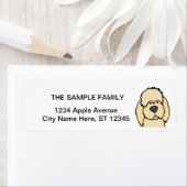 Cute Cream Labradole Puppy Dog Etiket (Insitu)