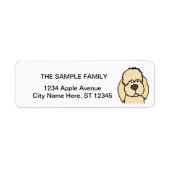 Cute Cream Labradole Puppy Dog Etiket (Voorkant)