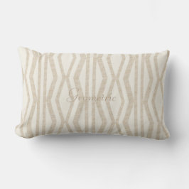 Cute Cream Linen Geometric Pattern Pillow Kussen