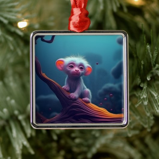 Cute Creature Metalen Ornament (Boom)