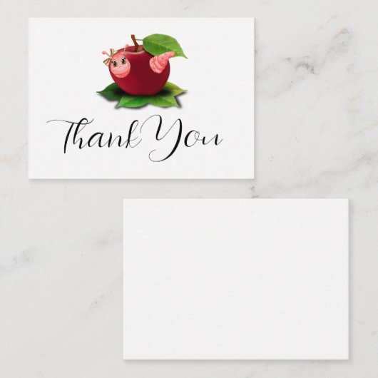 Cute crèche en Apple Dank u wel Kaart Notitiekaartje (Voorkant / Achterkant)