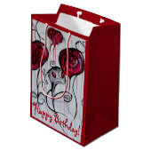 Cute & Creepy Creature Red Pink Gothic Fun Sweet A Medium Cadeauzakje (Achterkant Gekanteld)