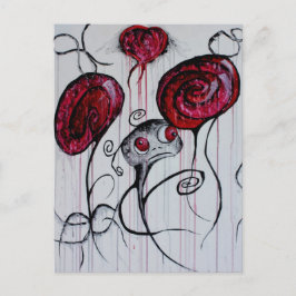 Cute Creepy Creaty Gothic Fantasy Sad Monster Art Briefkaart