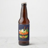 Cute & Creepy Halloween Cupcake Bier Etiket (Voorkant)