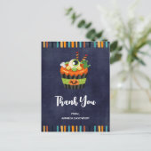 Cute & Creepy Halloween Cupcake Hartelijk dank Briefkaart (Staand voorkant)