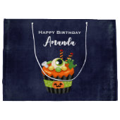 Cute & Creepy Halloween Cupcake met Big Eyeball Groot Cadeauzakje (Achterkant)