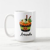 Cute & Creepy Halloween Cupcake met Big Eyeball Koffiemok (Links)