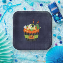 Cute & Creepy Halloween Cupcake met Big Eyeball