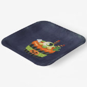 Cute & Creepy Halloween Cupcake met Big Eyeball Papieren Bordje (Gebogen)