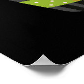 Cute & Creepy Halloween Cupcake met Big Eyeball Poster (Hoek)