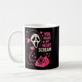 Cute Creepy Horror Make My Heart Scream Valentine’ Koffiemok (Links)