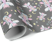 Cute & Creepy Kawaii Witchy Triple Moon Halloween Cadeaupapier (Rol Hoek)