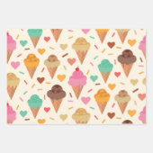 Cute Crème Cone patroon Inpakpapier Vel (Voorkant 2)