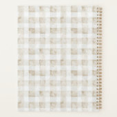 Cute Crème Grijze Slaap Konijnen Plaid Planner (Achterkant)