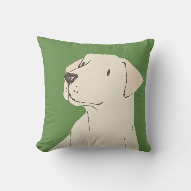 Cute crème Labrador puppy love adapteer Throw Pil Kussen (Voorkant)