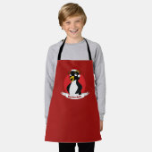 Cute crested pinguin Kerstmis cartoon Schort (Gedragen)