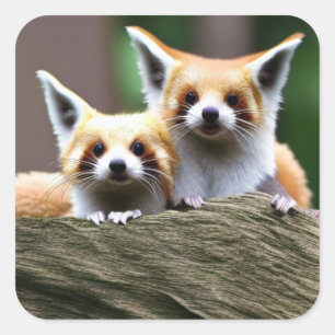 Cute Critter 2 Vierkante Sticker