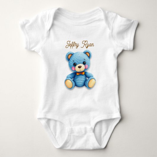 Cute Crochet Bear Personalized Romper (Voorkant)